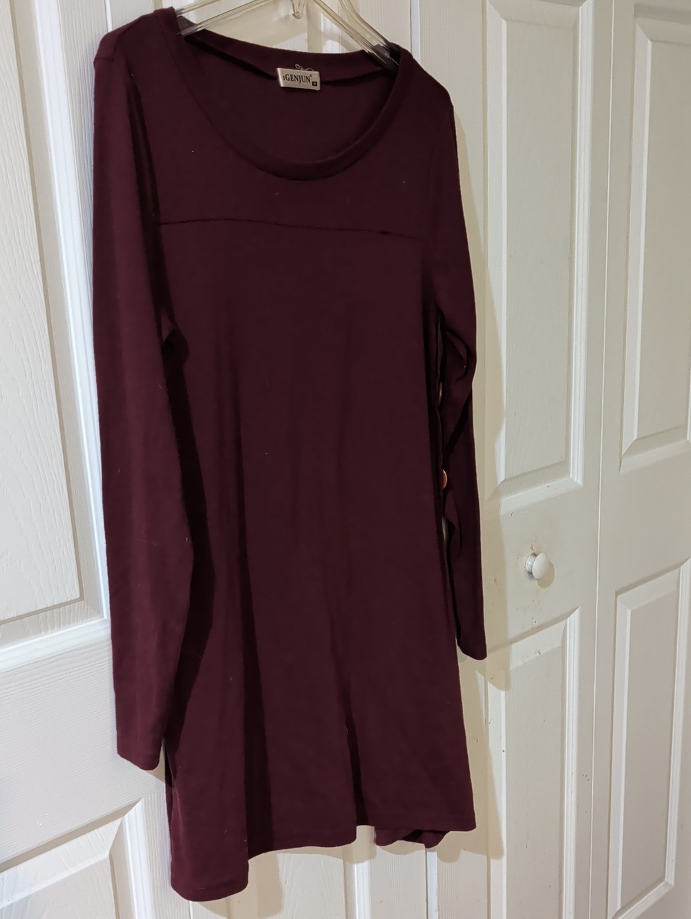 LC Lauren Conrad Burgundy Long Sleeve Swing Tunic